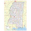 Cool Owl Maps Mississippi State Wall Map Poster Large Print