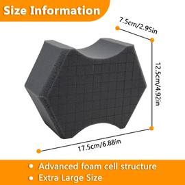 2Pack Grid Car Wash Sponge, Saiqiang Car Detailing Sponges Durable Foams Rinseless Washing Cross-Cut Scratch-Free for Cleaning Accessories Gray