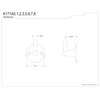 Kingston Brass K171A0 Showerscape Hand Shower Pin Wall Mount Bracket,