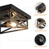 DIKAIDA 2Pack Rustic Flush Mount Ceiling Light Fixture, Modern Farmhouse