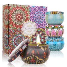 ‎CTDMJ Scented Candles Gifts for Women 4 Packs Fragrances Candles Gifts Set Natural Soy Wax Aromatherapy Candles Women Gifts for Birthday Valentines Gifts for her Mother's Day Anniversary Christmas