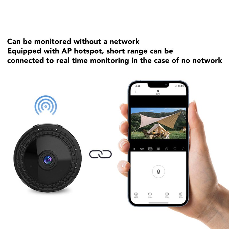 Mini WiFi Camera Wireless HD Night Viewing Motion Detection Indoor