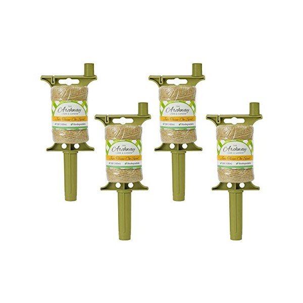 Set of 4 Reusable Spools of 100% Jute Twine/All Purpose