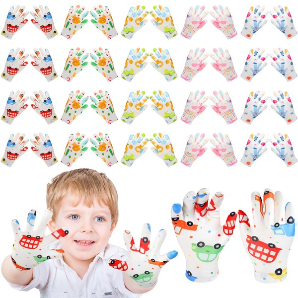 Xtinmee 20 Pairs Eczema Gloves for Kids Cotton Moisturizing Gloves