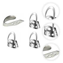 Milisten 4pcs Metal Thumb Finger Guitar Picks Adjustable Guitar Plectrum for Acoustic Guitar Banjo Ukulele Silver