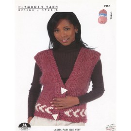 Plymouth Yarn Ladies Fair Isle Vest - Plymouth KNITTING PATTERN N051 - Yukon - Women