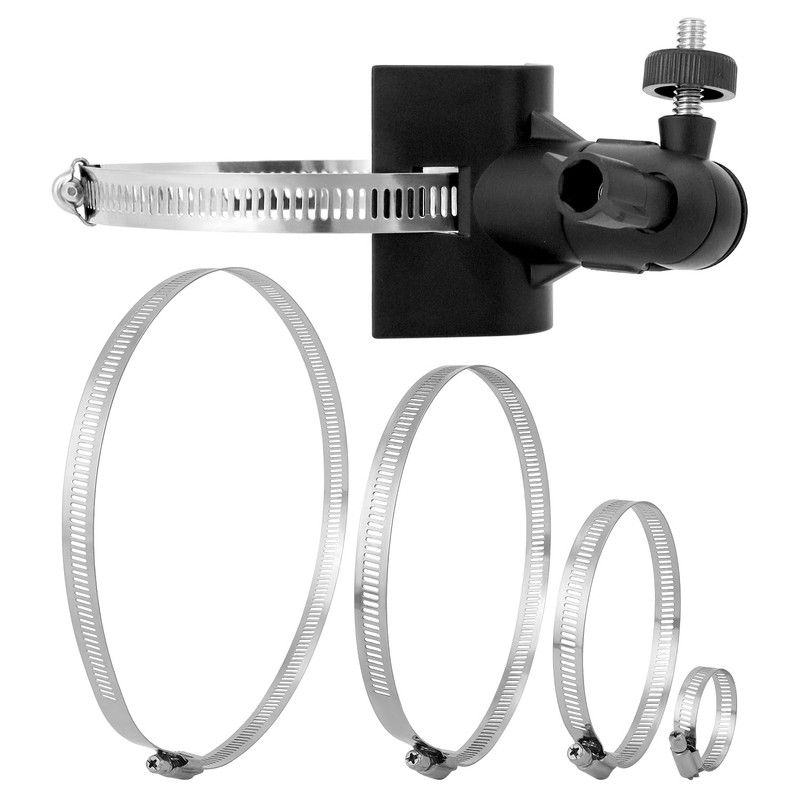 QWORK® Universal Mast-Mount Bracket for Security Cameras with 4 Loops