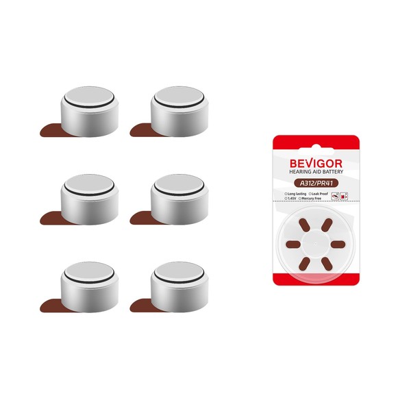 BEVIGOR Hearing Aid Batteries Size 312, Easy to Open and
