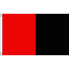 Red and Black Irish County Small Flag - 3 x 2 FT - 100% Polyester With Eyelets Banner - FlagSuperstore