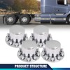 PIT66 Chrome Rear Wheel Axle Hub Cover Kit Semi ABS