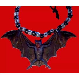 Team-Zebra Funky Black Gothic GIANT BAT PENDANT NECKLACE Emo Vampire Amulet Costume Jewelry