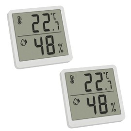 TFA Dostmann 30.5059.02.02 Indoor Digital Thermo-Hygrometer, Thermometer and Humidity, Room Thermometer, for Room Climate Control, Humidity Meter, White, Set of 2