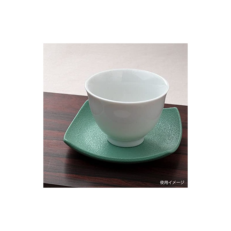 Ceramic Tea Holder (Square, Light Green) W 3.4 x H