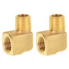 SUNGATOR 90 Degree Barstock Street Elbow, Brass Pipe Fitting, 1/4"