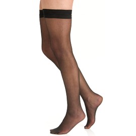 Berkshire womens All Day Sheer Thigh Highs - Invisible Toe Pantyhose, Fantasy Black, A-B US