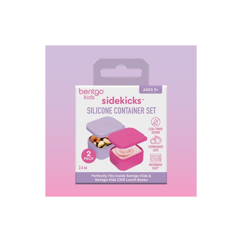 Bentgo Sidekicks - Juego de 2 recipientes de silicona, tazas