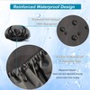 Sheomern 3 Pcs Super Jumbo Adjustable Satin Lined Shower Caps