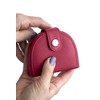 Coin Box DOLPHIN, Genuine Leather, red - ''LEAS Special-Edition''