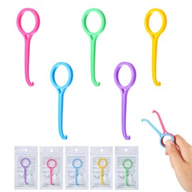 5 Pcs Aligner Removal Tool Kits Invisible Chew and Remover Hook for Oral Care Tooth Cleaning Invisalign & Retainers (Yellow,Pink, Purple, Blue, Green)