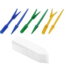 WeddHuis 3 Dibber Set with Card Dibber and Dibber Fork for Digging Seedlings, Raising Seedlings, Plants, Transfer Pots, Change Soil (15 cm)