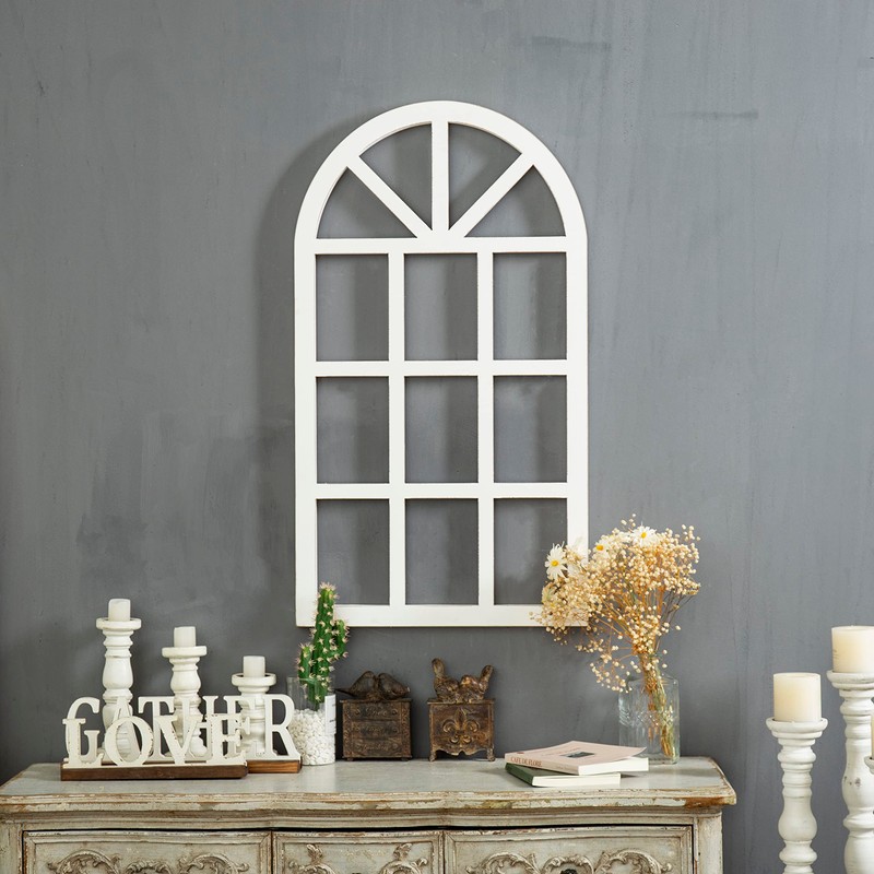 Sintosin Farmhouse Window Frame Wall Decor Living Room 36" x