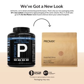 ProMix Nutrition Whey Protein Powder, Chocolate Peanut Butter - Grass-Fed & 100% All Natural - ­Post Workout Fitness & Nutrition Shakes, Smoothies, Baking & Cooking Recipes - 5 Pound (Pack of 2)