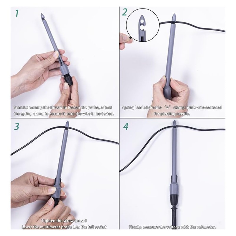 Vkyipg Insulation Piercing Clip Set, Banana Plug Connections,Wire Piercing,Piercing Probe