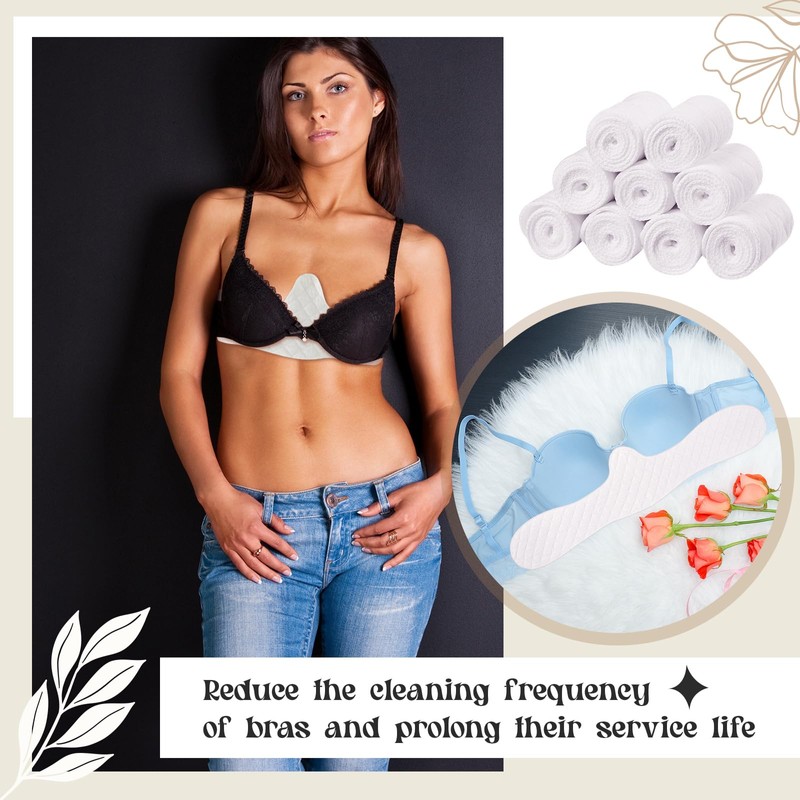 Boyiee 9 Pcs Cotton Bra Liners 3 Layer Reusable Washable