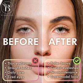 Lash Lift Kit & Eyebrow Lamination Kit, 2-in-1 Solution, At-Home Brow Lamination, Lasts 6-8 Weeks, 15 Applications, Beginner/Professional, Eyelash Lift, DIY Brow & Lash Perm - BLK6