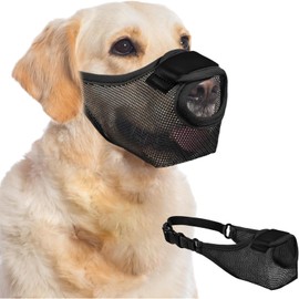Mouth Muzzle for Dogs, Dog Muzzle, Ventilated Mesh, Small, Medium, Large, Prevents Pick-ups, Chewing, Dog Furniture, Nibbling Prevention, Adjustable Size, Dog Mouth, Mouse Cover, Pet Supplies (S)