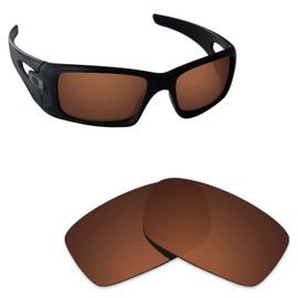 Alphax Dark Brown Polarized Replacement Lenses for Oakley Crankcase OO9165 Sunglasses