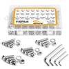 520PCS M3 M4 M5 M6 Stainless Steel Hex Button Screws