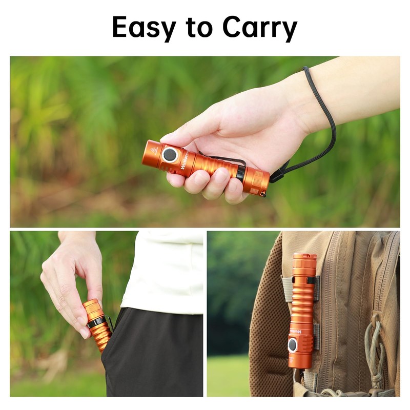 Wurkkos FC11C Led Flashlight Rechargeable High Lumen 1200, Small Powerful