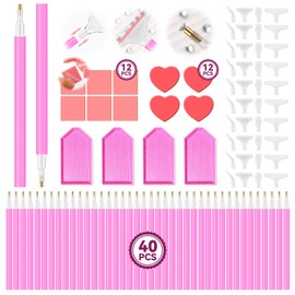 108Pcs Rhinestone Picker Tool Kit: 40Pcs Dual-Ended Handle, Bedazzling Tools Pen Kit with 40 Upgraded Plastic Replacement Tips, 24 Clay, 4 Rhinestone Storage Tray for Home Studio DIY Craft