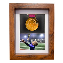heizi Medal, Award Certificate, Picture Frame, Display, Case, Medallion Hanging Certificate, Photo Frame (Medals & L Edition Photos, Vertical)