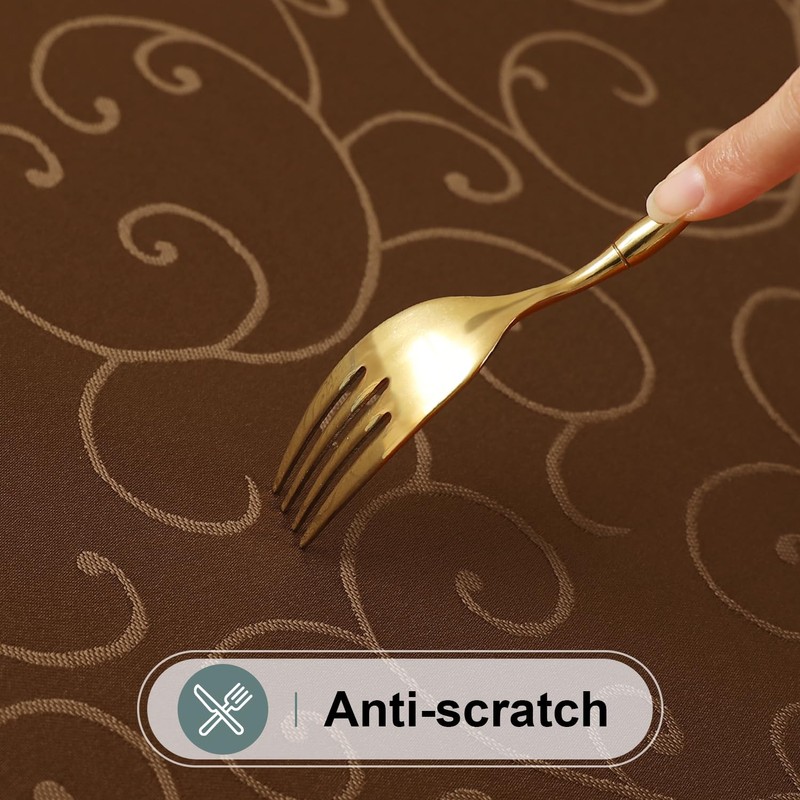 Homaxy Table Cloth Rectangular 140x300 cm, Washable Polyester Jacquard Tablecloth,