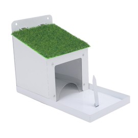 Generic Squirrel Feeder, Metal Squirrels Picnic Table Feeder, Wall Mounted Box Corn Cob Holder Chipmunk House for Peanuts Outside Tree Outdoors