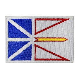 Newfoundland Flag Patch, Canadian Patch, Canadian Flag Patch, Embroidered Iron on Sew on Patch Badge for Clothes etc. 9X6 cm