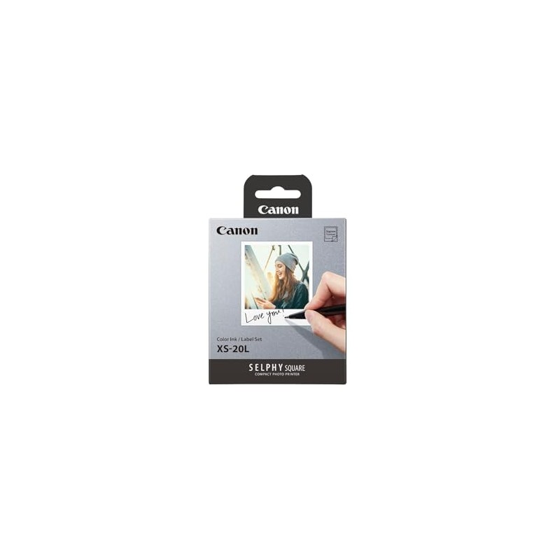 Canon SELPHY SQUARE QX10/QX20 Color Ink/Label Set XS-20L
