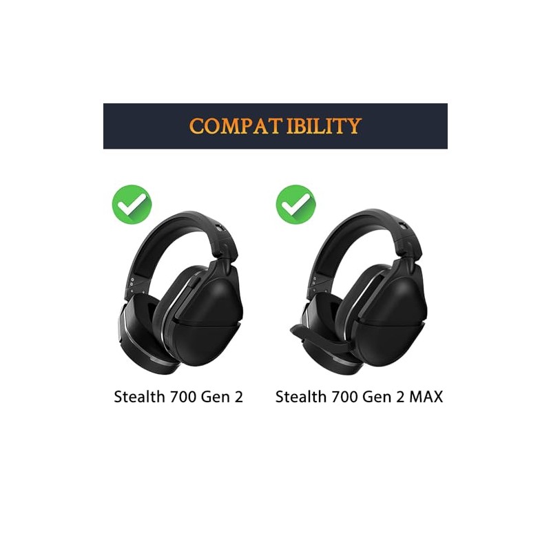 SOULWIT Cooling-Gel Earpads Cushions Replacement for Turtle Beach Stealth 700