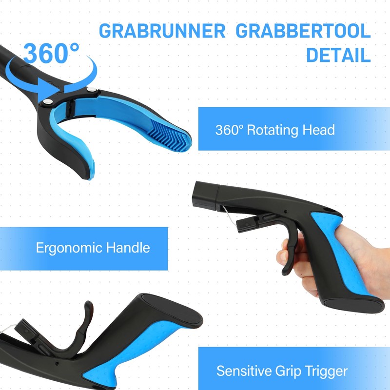 Grabber Reacher Tool -2 Pack 32” Reacher Grabber Tool with