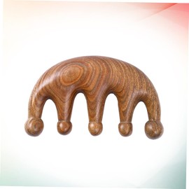 Healeved Green Sandalwood Massage Comb Static Five Teeth Rake Design for Scalp Relaxation and Tangle Hair Care Portable and Comfortable Massage Experience