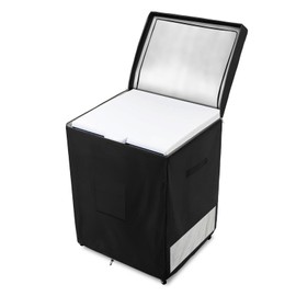 Deep Freezer Covers for Outside,Heavy Duty 600D Durable Chest Freezer Cover Waterproof,Outdoor Freezer Covers for Outside 7.0 Cubic Feet Chest Freezer,Top Can Be Opened(33"W x 22.5"D x 33.5"H,Black)