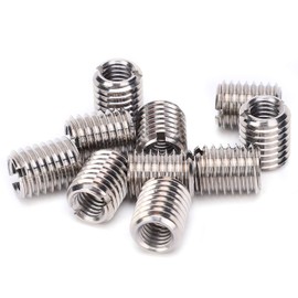 Pack of 10 Reducing Nuts with Threaded Insert, M8 x 1.25 Female Thread and M12 x 1.75 15 mm Male Thread Stainless Steel Repair Insert Nut Conversion Kit