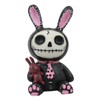 FURRY BONES Ebros Black and Pink Bunny Rabbit Skeleton Monster