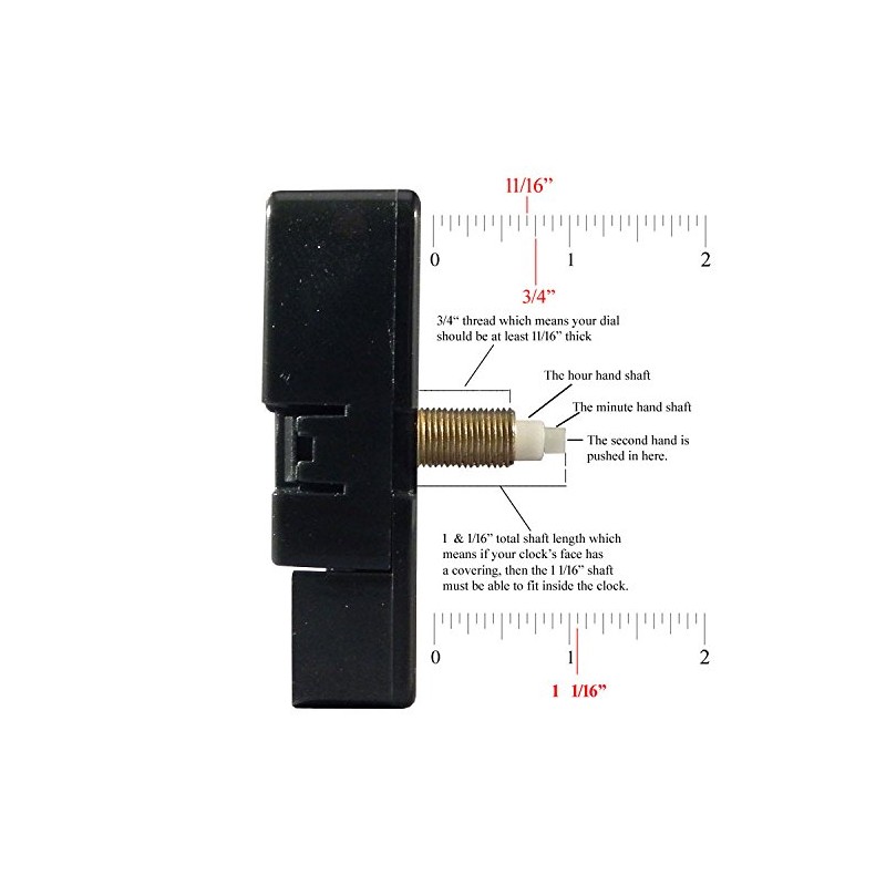Dhorcas (#05) 3/4" Threaded Motor and Red 5" Hands and