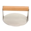 Hamburger Press 304 Stainless Steel Smooth Surface Wooden Handle Easy