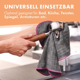 Lavandola® 3 x Cleaning Cloths for Your Household, Lint-Free Microfibre Cloths for Streak-free Shine, All-Purpose Cleaning Cloths for Kitchen and Bathroom, Microfibre Cleaning Cloth, 30 x 30 cm