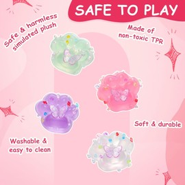 COMVASTARS® Pack of 4 Taba Squishy Cat Paws Squishy Squeeze Toy Squishy Paw Cute Cat Paws Stress Relief Fidget Toys Soft Cat Paws Squishy Toy for Children, Adults, Cat Lovers