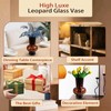 8" High Luxe Leopard Glass Vase — Unique Modern Amber